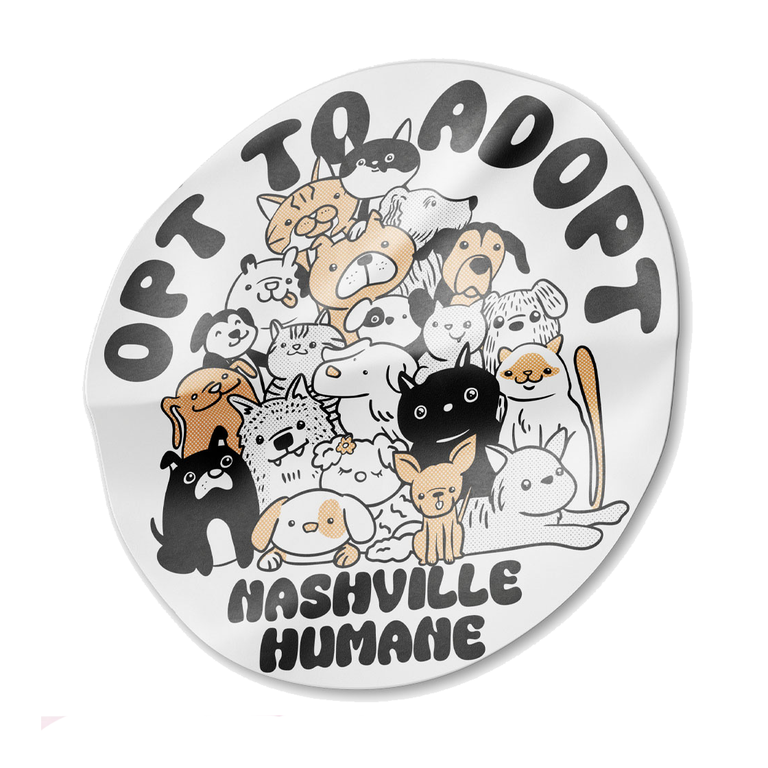 Opt to Adopt Sticker
