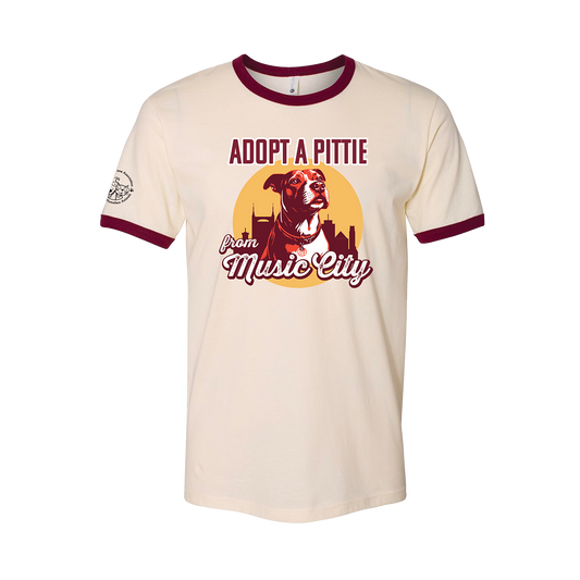 Adopt A Pittie Ringer Tee