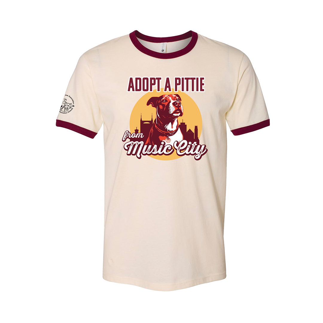 Adopt A Pittie Ringer Tee